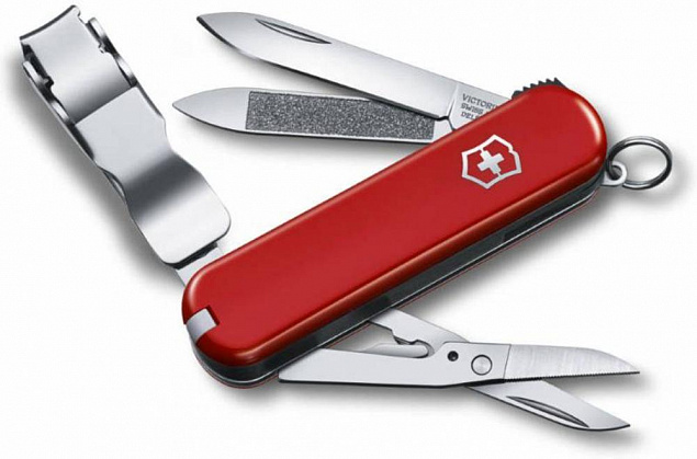 Нож-брелок Nail Clip 580, красный с логотипом в Астрахани заказать по выгодной цене в кибермаркете AvroraStore