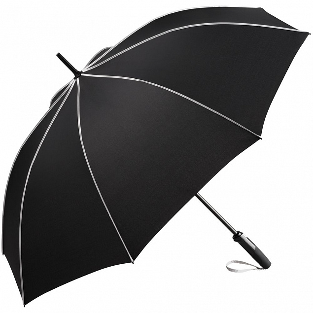 Зонт-трость Seam, светло-серый с логотипом в Астрахани заказать по выгодной цене в кибермаркете AvroraStore