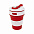 Стакан складной BUTTON;  300 мл, силикон, красный с логотипом в Астрахани заказать по выгодной цене в кибермаркете AvroraStore