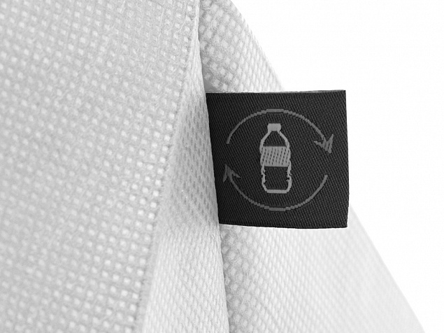 Сумка Reviver с донной складкой из нетканого переработанного материала RPET, белый с логотипом в Астрахани заказать по выгодной цене в кибермаркете AvroraStore