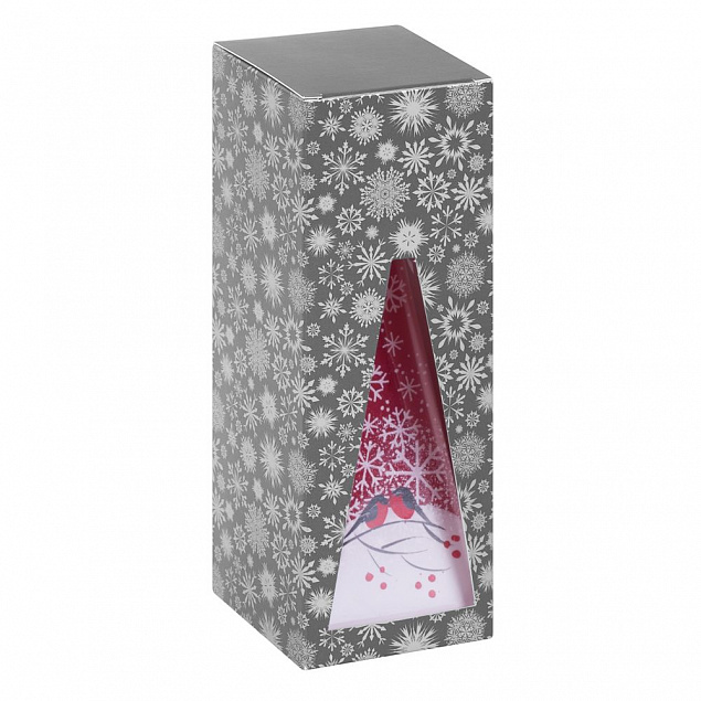 Свеча ручной работы «Снегири на снегу», в форме пирамиды с логотипом в Астрахани заказать по выгодной цене в кибермаркете AvroraStore