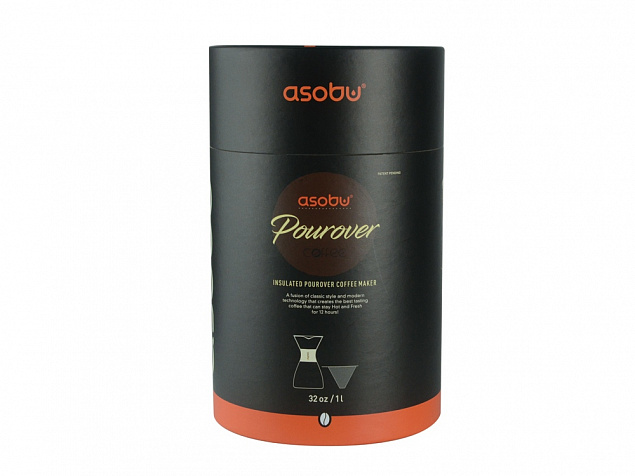 Кофеварка POUR OVER, 1000 мл, серебристый/черный с логотипом в Астрахани заказать по выгодной цене в кибермаркете AvroraStore