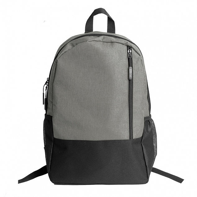 Рюкзак PULL, серый/чёрный, 45 x 28 x 11 см, 100% полиэстер 300D+600D с логотипом в Астрахани заказать по выгодной цене в кибермаркете AvroraStore