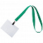 Лента для бейджа Neckband, зеленый с логотипом в Астрахани заказать по выгодной цене в кибермаркете AvroraStore