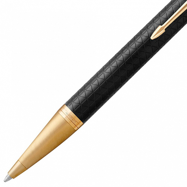 Ручка шариковая Parker IM Premium Black/Gold GT с логотипом в Астрахани заказать по выгодной цене в кибермаркете AvroraStore