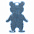 Пешеходный светоотражатель «Мишка», синий с логотипом в Астрахани заказать по выгодной цене в кибермаркете AvroraStore