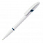 Ручка шариковая NOVA R, белый/темно-синий с логотипом в Астрахани заказать по выгодной цене в кибермаркете AvroraStore