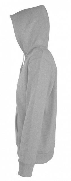 Толстовка мужская на молнии с капюшоном Seven Men 290, серый меланж с логотипом в Астрахани заказать по выгодной цене в кибермаркете AvroraStore