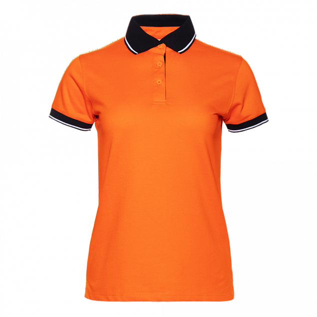 Рубашка поло StanContrastWomen Оранжевый с логотипом в Астрахани заказать по выгодной цене в кибермаркете AvroraStore