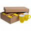 Набор кружек Good Morning c покрытием софт-тач, желтый с логотипом в Астрахани заказать по выгодной цене в кибермаркете AvroraStore