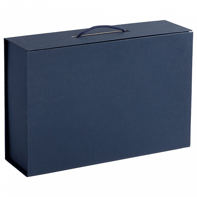 Коробка Case, подарочная, синяя с логотипом в Астрахани заказать по выгодной цене в кибермаркете AvroraStore
