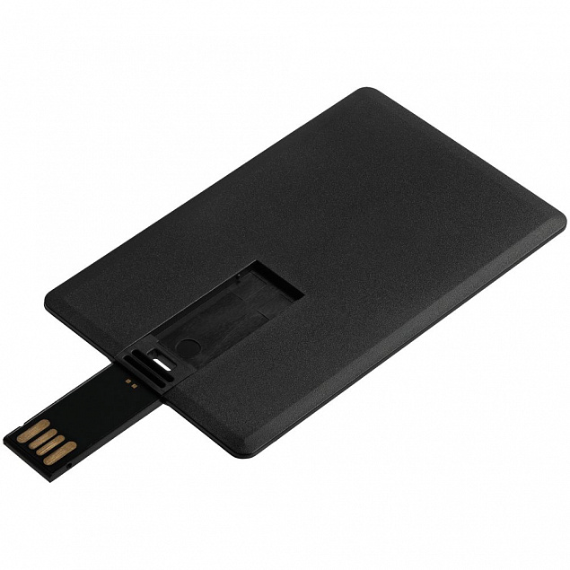 Флешка Card, 8 Гб, черная с логотипом в Астрахани заказать по выгодной цене в кибермаркете AvroraStore