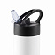 Спортивная бутылка для воды с трубочкой, 500 мл, белый с логотипом в Астрахани заказать по выгодной цене в кибермаркете AvroraStore