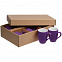 Набор кружек Good Morning c покрытием софт-тач, фиолетовый с логотипом в Астрахани заказать по выгодной цене в кибермаркете AvroraStore