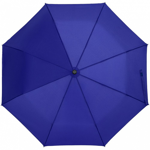 Зонт-сумка складной Stash, синий с логотипом в Астрахани заказать по выгодной цене в кибермаркете AvroraStore