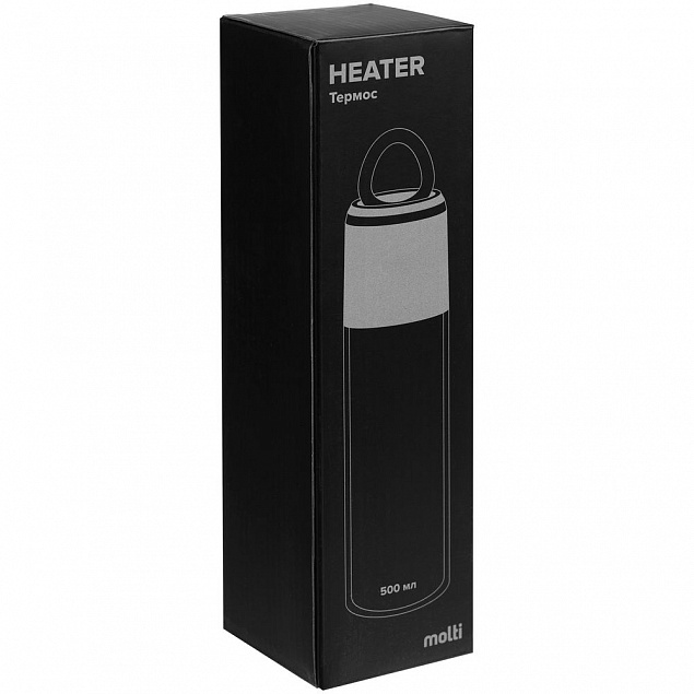 Термос Heater, белый с логотипом в Астрахани заказать по выгодной цене в кибермаркете AvroraStore