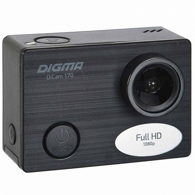 Экшн-камера Digma DiCam 170, черная с логотипом в Астрахани заказать по выгодной цене в кибермаркете AvroraStore