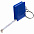 Брелок с рулеткой Square ver.2, синий с логотипом в Астрахани заказать по выгодной цене в кибермаркете AvroraStore