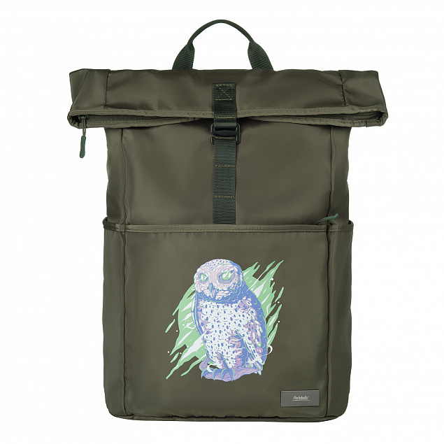 Рюкзак Boston, зеленый/серый с логотипом в Астрахани заказать по выгодной цене в кибермаркете AvroraStore