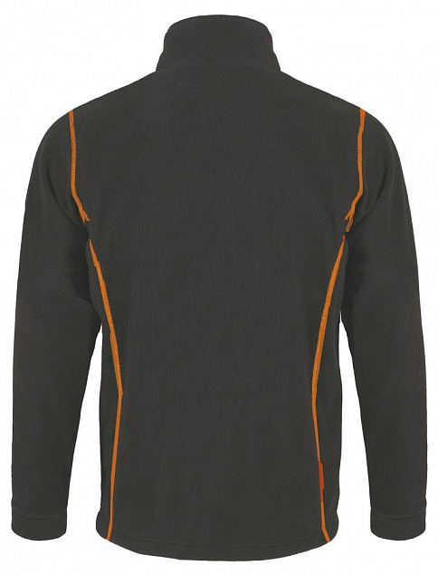 Куртка мужская Nova Men 200, темно-серая с оранжевым с логотипом в Астрахани заказать по выгодной цене в кибермаркете AvroraStore