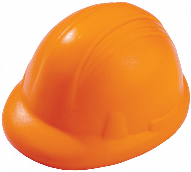 Антистресс «Каска», оранжевый с логотипом в Астрахани заказать по выгодной цене в кибермаркете AvroraStore