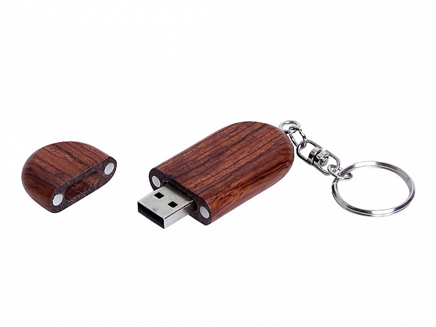 USB 2.0- флешка на 8 Гб овальной формы и колпачком с магнитом с логотипом в Астрахани заказать по выгодной цене в кибермаркете AvroraStore