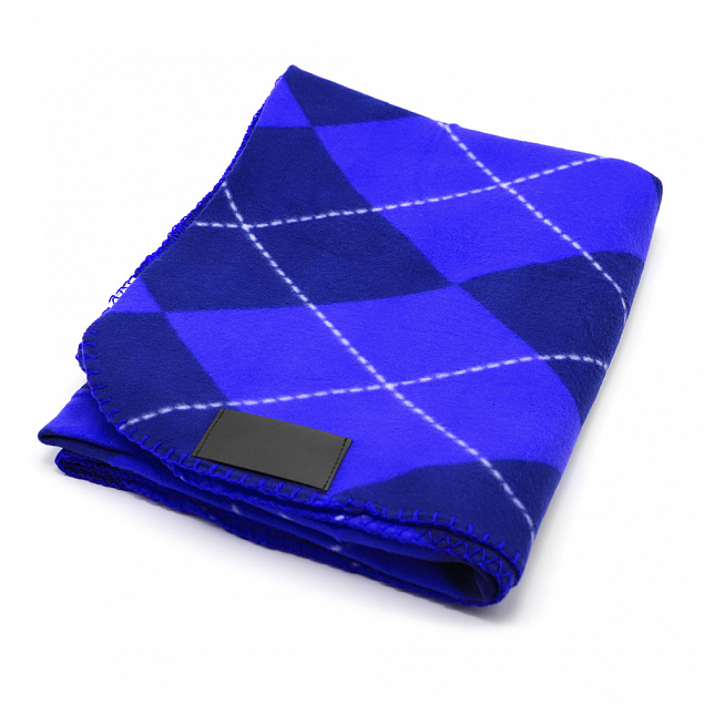 Плед Aberdeen, синий с логотипом в Астрахани заказать по выгодной цене в кибермаркете AvroraStore