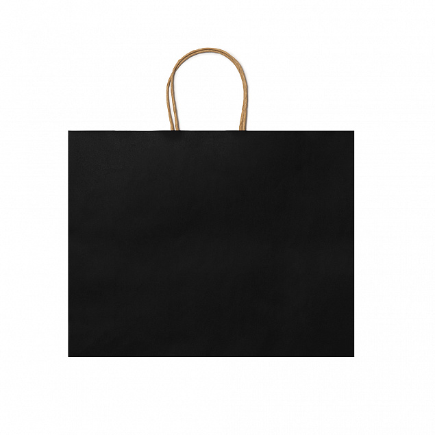 Пакет бумажный MAPLE, Черный с логотипом в Астрахани заказать по выгодной цене в кибермаркете AvroraStore