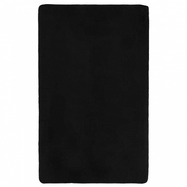 Флисовый плед Warm&Peace, черный с логотипом в Астрахани заказать по выгодной цене в кибермаркете AvroraStore