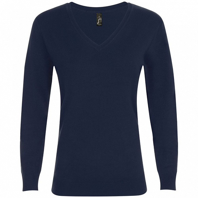 Пуловер женский Glory Women, темно-синий с логотипом в Астрахани заказать по выгодной цене в кибермаркете AvroraStore