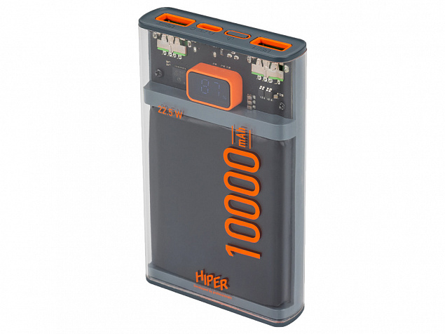 Внешний аккумулятор «CORE X», 10000 mAh с логотипом в Астрахани заказать по выгодной цене в кибермаркете AvroraStore