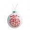 Елочный шар «Новогодний коллаж», 8, см, белый с красным с логотипом в Астрахани заказать по выгодной цене в кибермаркете AvroraStore