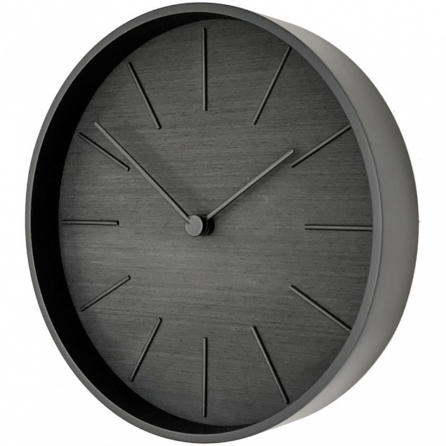 Часы настенные Plato, черное дерево с логотипом в Астрахани заказать по выгодной цене в кибермаркете AvroraStore