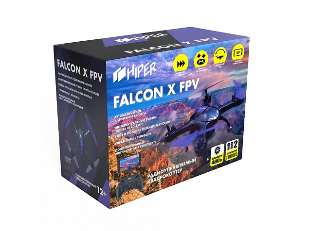 Радиоуправляемый квадрокоптер «FALCON X FPV» с логотипом в Астрахани заказать по выгодной цене в кибермаркете AvroraStore