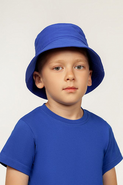 Панама детская Bizbolka Challenge Kids, голубая с логотипом в Астрахани заказать по выгодной цене в кибермаркете AvroraStore