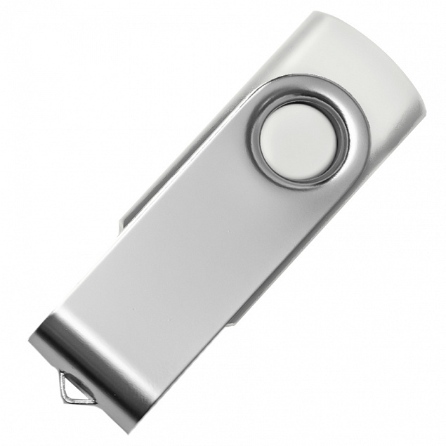 USB flash-карта "Dot" (8Гб), белый, 5,8х2х1,1см,пластик металл с логотипом в Астрахани заказать по выгодной цене в кибермаркете AvroraStore