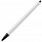 Ручка шариковая Tick, белая с черным с логотипом в Астрахани заказать по выгодной цене в кибермаркете AvroraStore