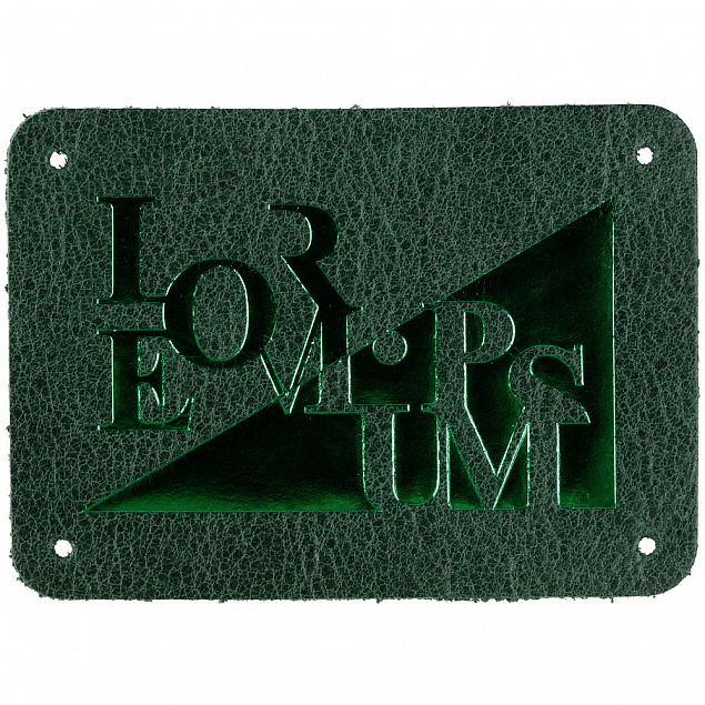 Лейбл кожаный Beta, XL, зеленый с логотипом в Астрахани заказать по выгодной цене в кибермаркете AvroraStore