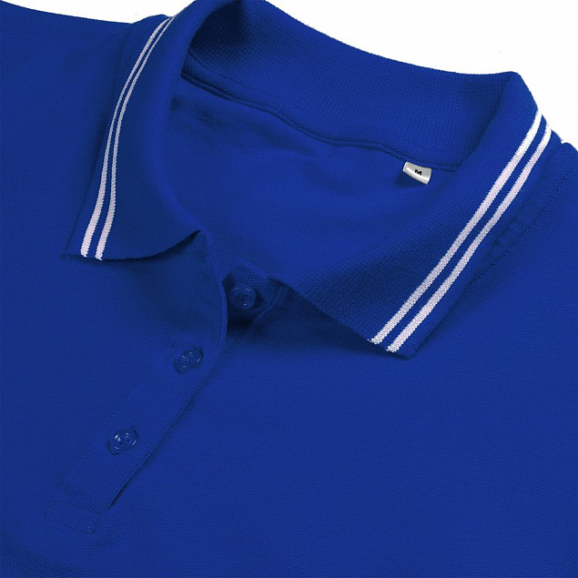 Рубашка поло женская Virma Stripes Lady, ярко-синяя с логотипом в Астрахани заказать по выгодной цене в кибермаркете AvroraStore