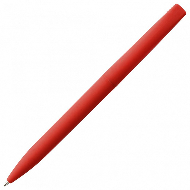 Ручка шариковая Pin Soft Touch, красная с логотипом в Астрахани заказать по выгодной цене в кибермаркете AvroraStore