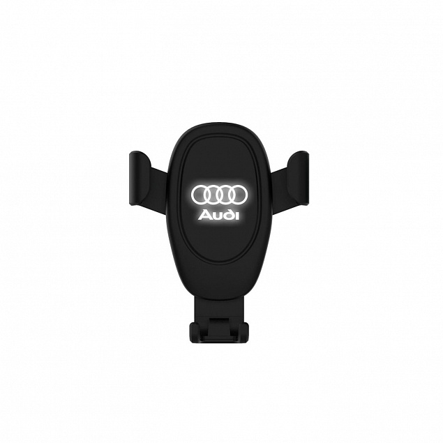 Автомобильное беспроводное (10W) зарядное устройство "Clamp SOFTTOUCH" с подсветкой логотипа, покрытие soft touch с логотипом в Астрахани заказать по выгодной цене в кибермаркете AvroraStore
