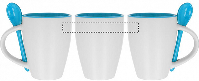 Чашка с ложкой с логотипом в Астрахани заказать по выгодной цене в кибермаркете AvroraStore
