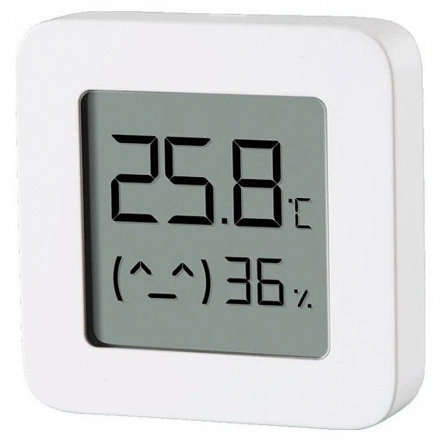 Датчик температуры и влажности Mi Temperature and Humidity Monitor 2, белый с логотипом в Астрахани заказать по выгодной цене в кибермаркете AvroraStore