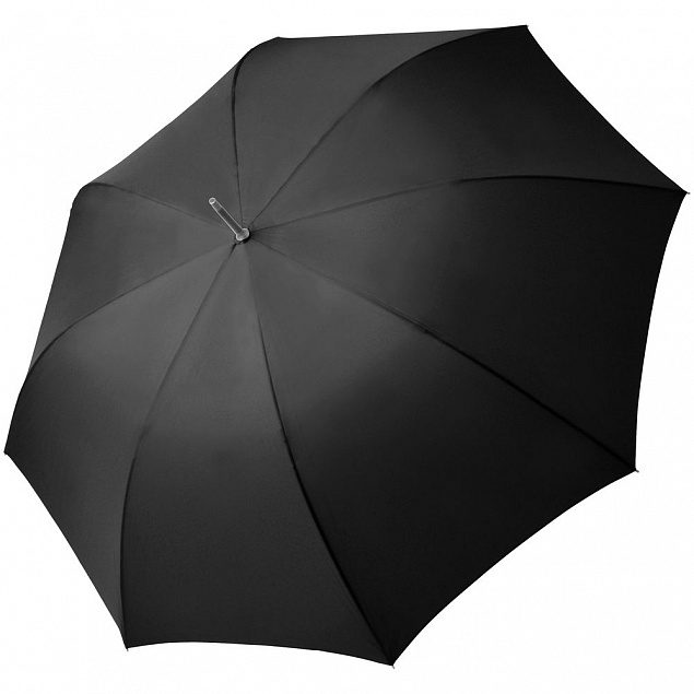 Зонт-трость Fiber Flex, черный с логотипом в Астрахани заказать по выгодной цене в кибермаркете AvroraStore