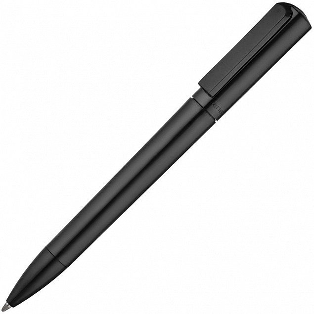 Ручка шариковая Split Neon, черная с логотипом в Астрахани заказать по выгодной цене в кибермаркете AvroraStore