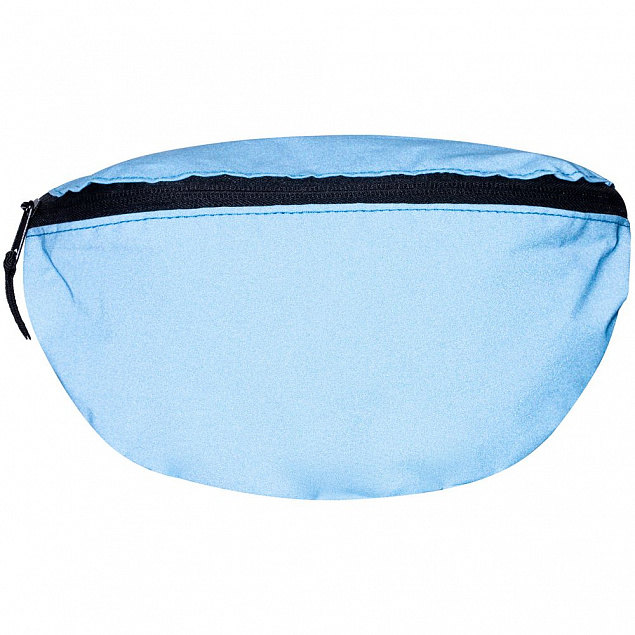 Поясная сумка Manifest Color из светоотражающей ткани, синяя с логотипом в Астрахани заказать по выгодной цене в кибермаркете AvroraStore
