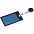 Чехол для пропуска с ретрактором Devon, синий с логотипом в Астрахани заказать по выгодной цене в кибермаркете AvroraStore