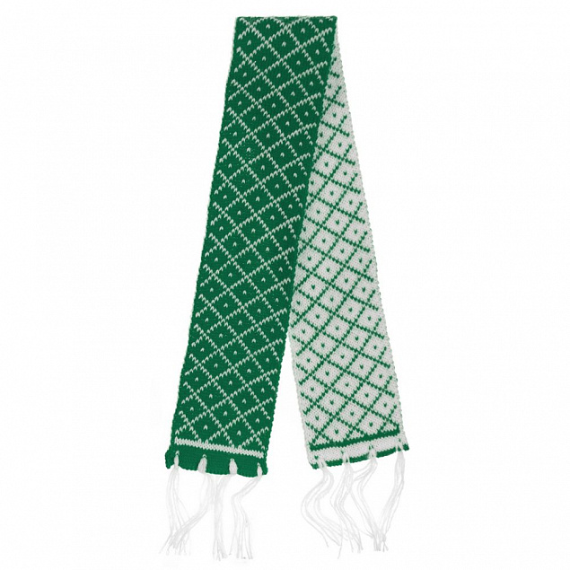 Вязаный шарфик Dress Cup, зеленый с логотипом в Астрахани заказать по выгодной цене в кибермаркете AvroraStore