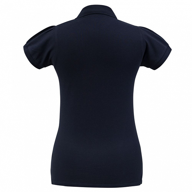 Рубашка поло женская Heavymill черная с логотипом в Астрахани заказать по выгодной цене в кибермаркете AvroraStore