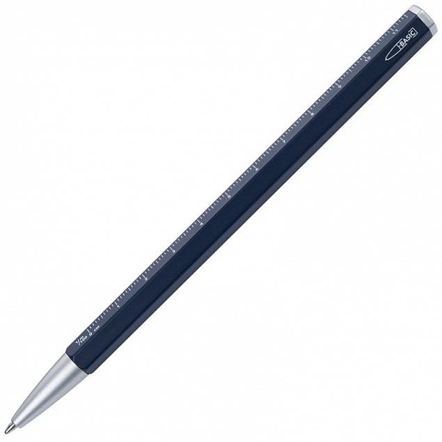 Ручка шариковая Construction Basic, темно-синяя с логотипом в Астрахани заказать по выгодной цене в кибермаркете AvroraStore